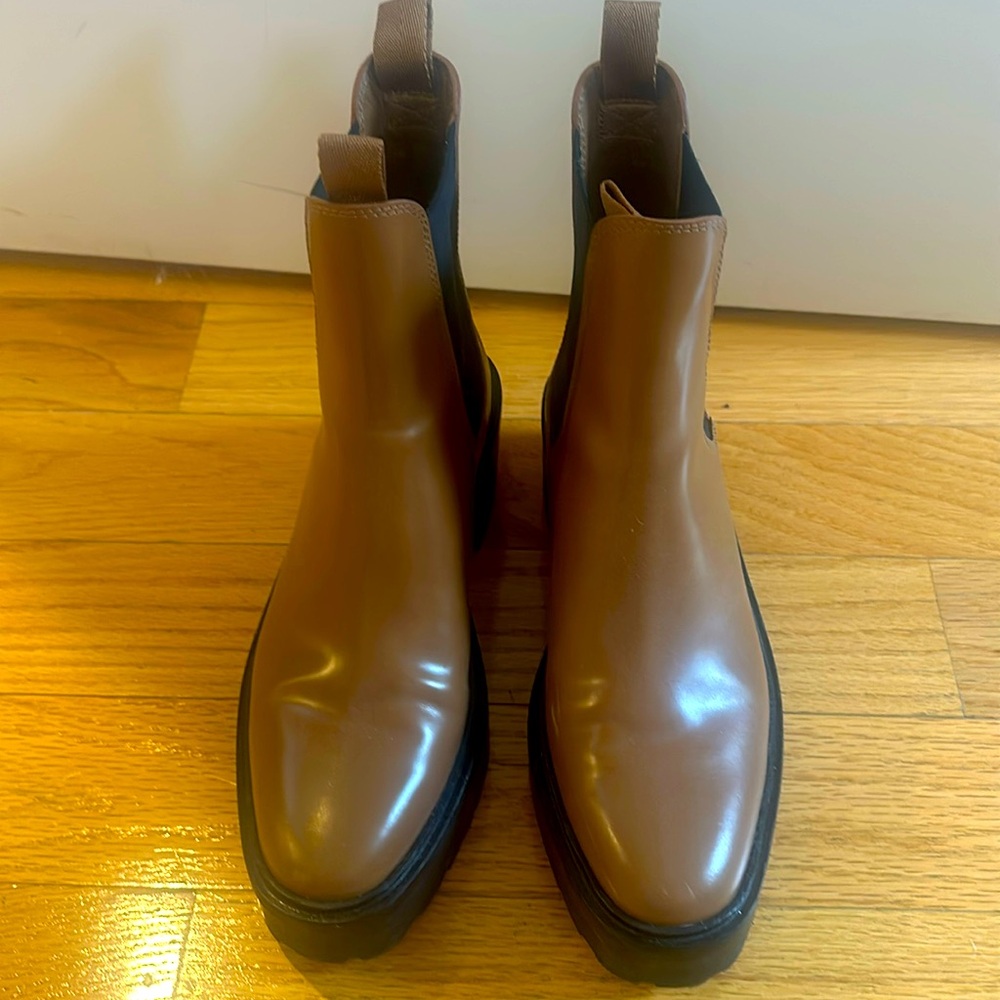 Loeffler Randall Safari Box Leather Reggie Boots Size 8